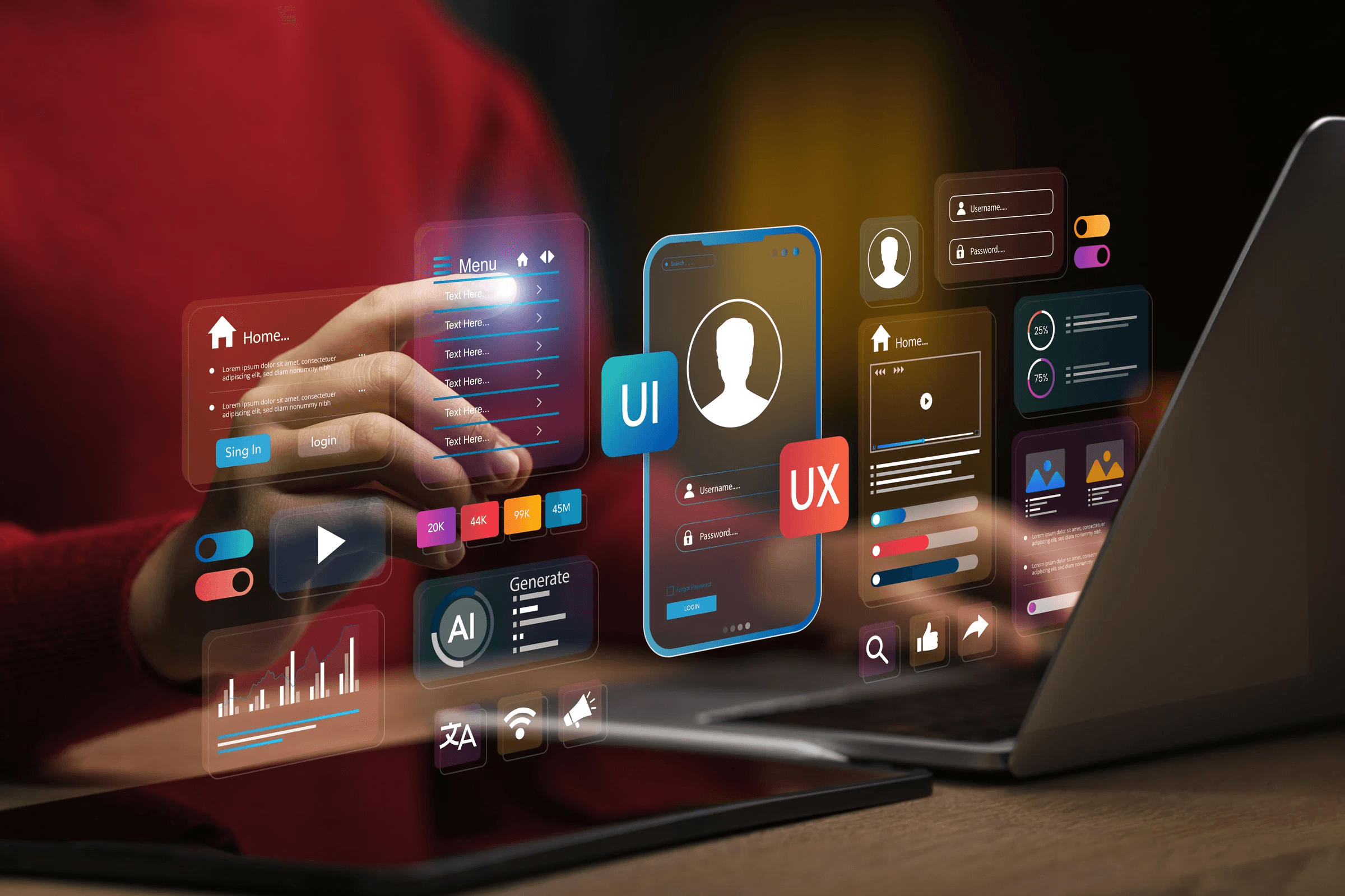 Digital engineering hero illustration